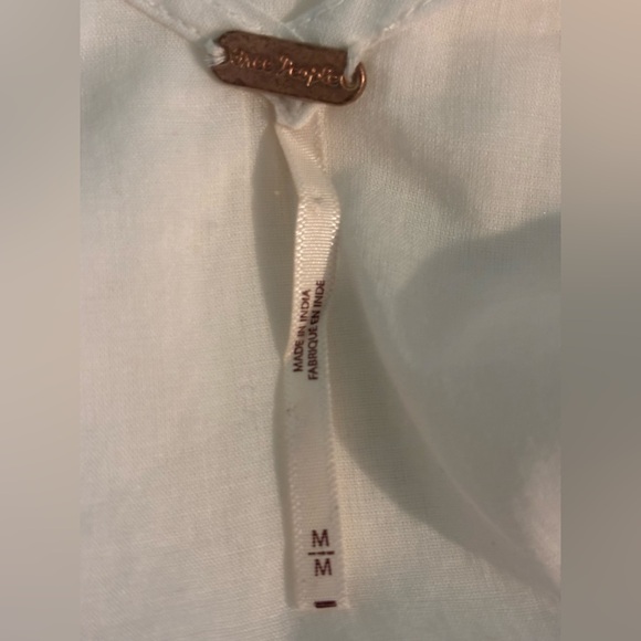 Free People Womens Medium Cotton Mini Slip Lining Only White Adjustable Straps - Picture 5 of 8